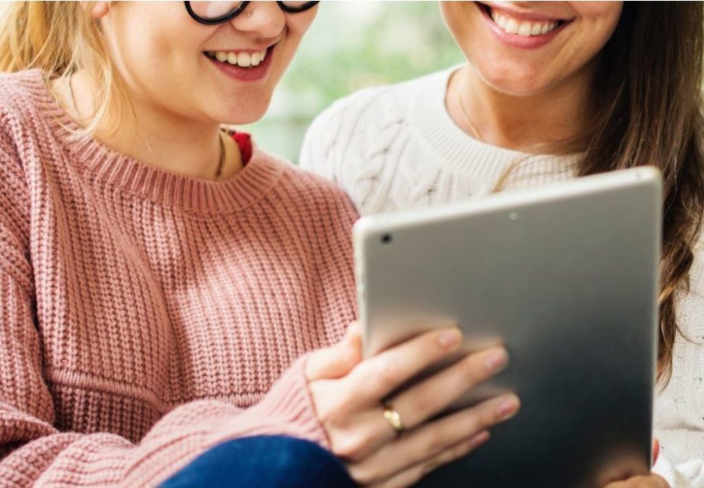 Girls on Tablet