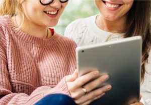 Girls on Tablet