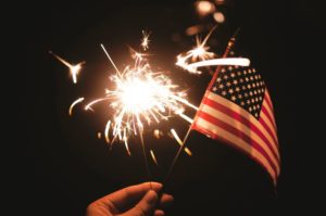 4th of July Fireworks Flag
