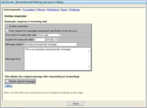 Enable Email Autoresponder