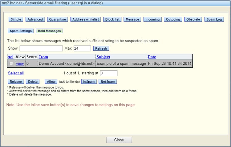 spam-obsolete-messages Obsolete Held Message Settings